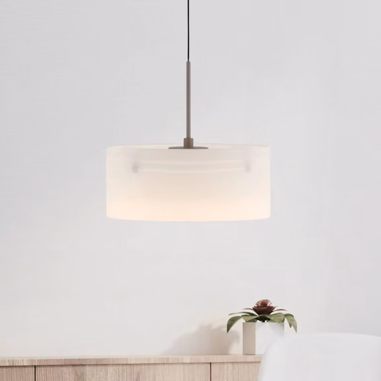 Paul Neuhaus Lampada a sospensione Marika, dimmerabile, Crema / Ambra, Soggiorno / Sala da pranzo, Vetro, Moderno, Lampada a sospensione