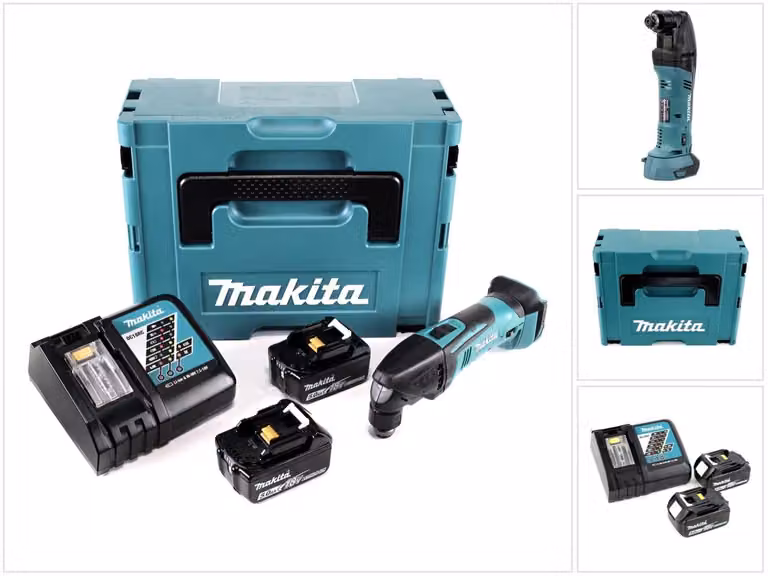 Makita DTM 50 RTJ 18V Li-Ion Avviatore multifunzione a batteria in Makpac + 2x BL 1850 B 5,0 Ah batteria + 1x DC18RC caricabatterie