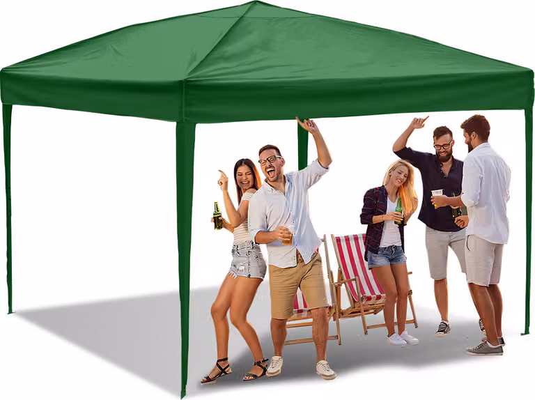 Clanmacy gazebo 3x3m senza lati, gazebo pieghevole da giardino, protezione UV, per giardino terrazza festa verde