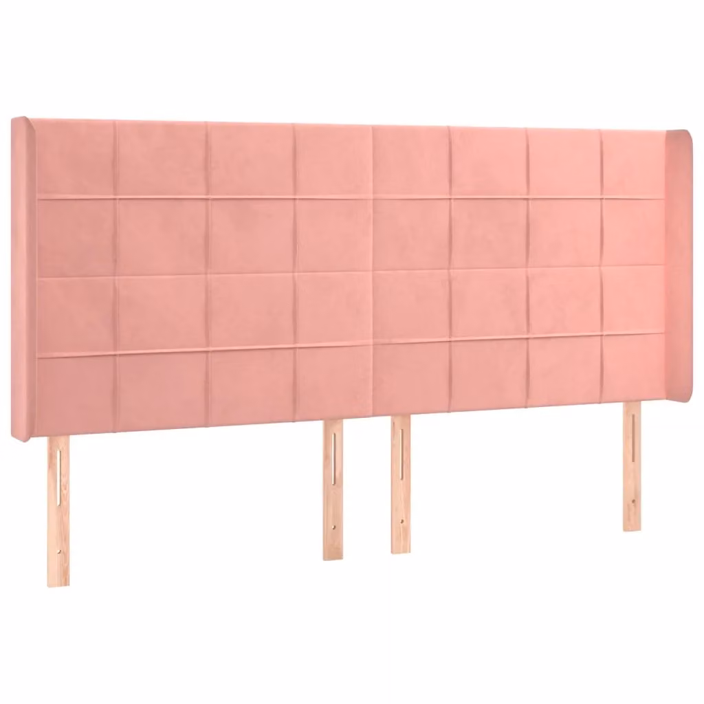 Testiera con Orecchie Design Mania in Velluto Rosa L: 203 cm, P: 16 cm, H: 118/128 cm – 2