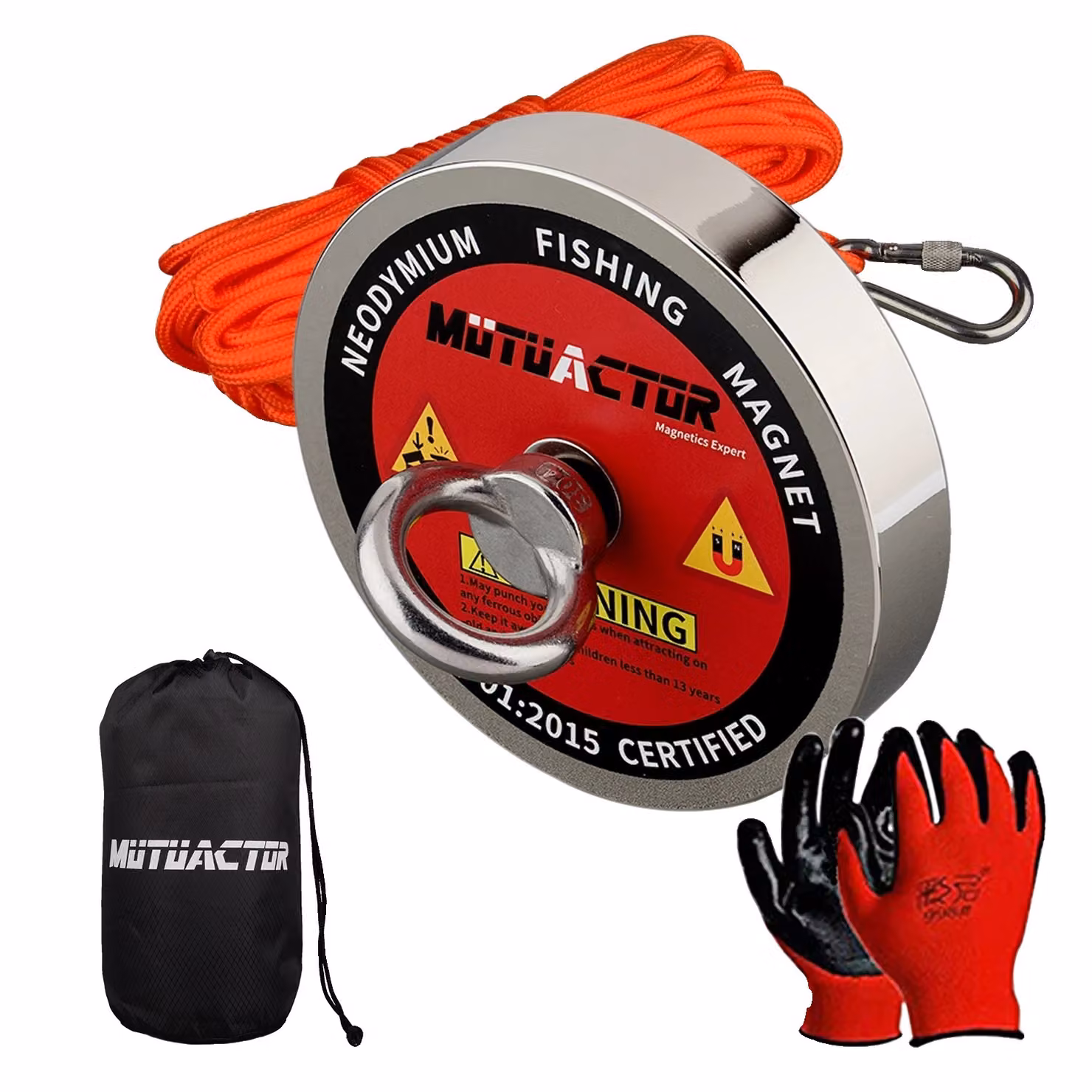 Magnete da pesca al neodimio, forza di trazione verticale di 400LBS/700LBS/1000LBS, corda da 20 m in dotazione