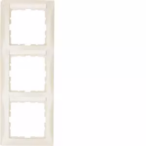 Berker 10138912 Cornice con campo di scrittura, bianco lucido, Berker S.1