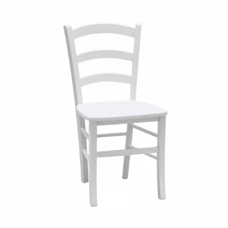 Set di 2 sedie in legno di faggio stile shabby chic bianco opaco Mobili 2G – 1