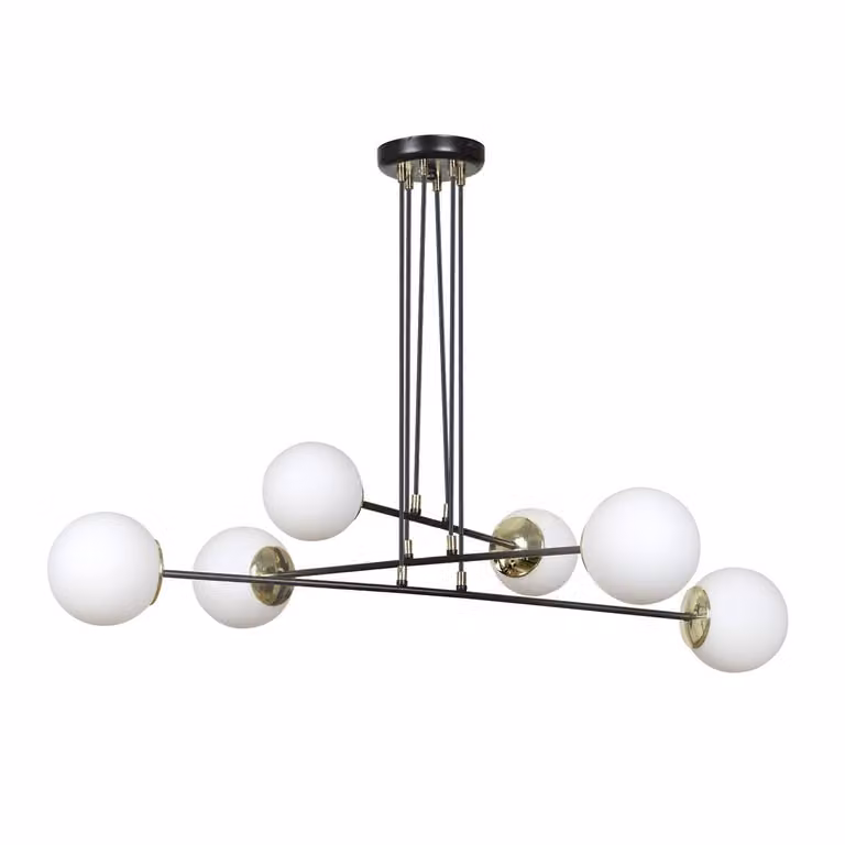 Lampadario Emibig 6xE14 40W OGNIS 6 BLACK 966/6