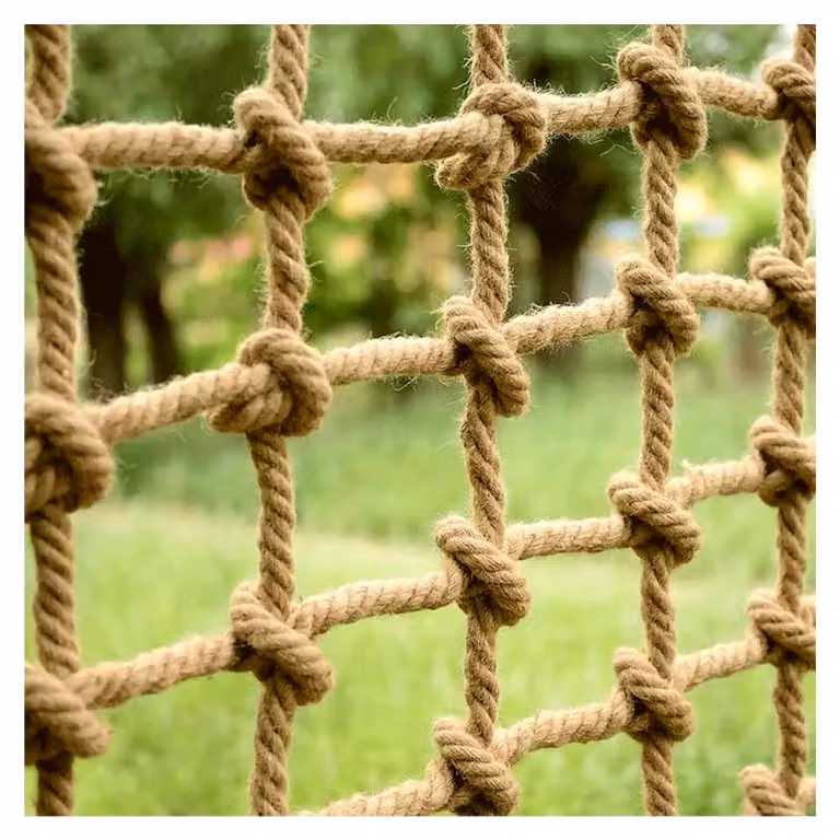 Rete da arrampicata per interni, rete di sicurezza anticaduta per bambini, dimensioni 2 x 8 metri, rete da giardino in canapa con maglie da 12 cm