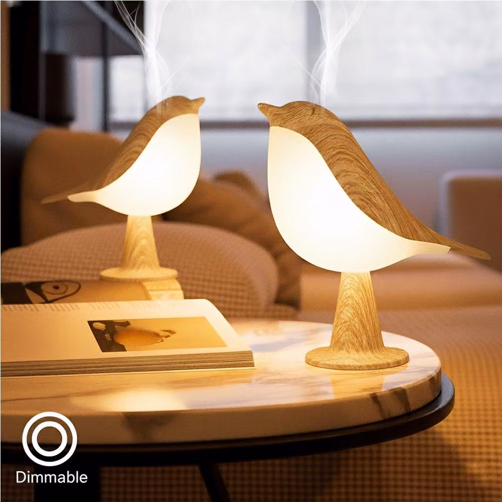 Lampada da comodino a batteria, luce notturna, senza fili, dimmerabile, diffusore di aromi, lampada LED profumata, ideale per camera da letto, soggiorno, cameretta, ufficio, caffè, ristorante, decorazione