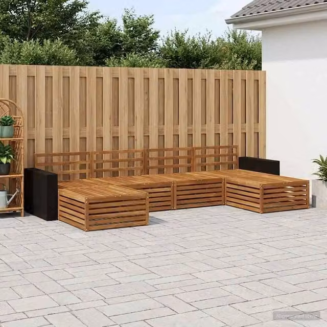 Set di divani da esterno 6 pz Legno di Acacia Massello 3383692