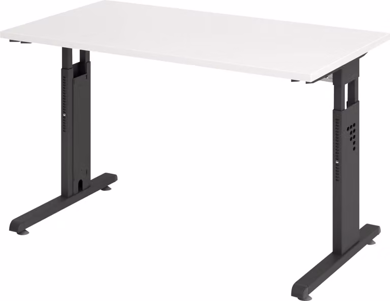 Scrivania VOS612/W/G Piedi a C 120x67cm bianco/grigio