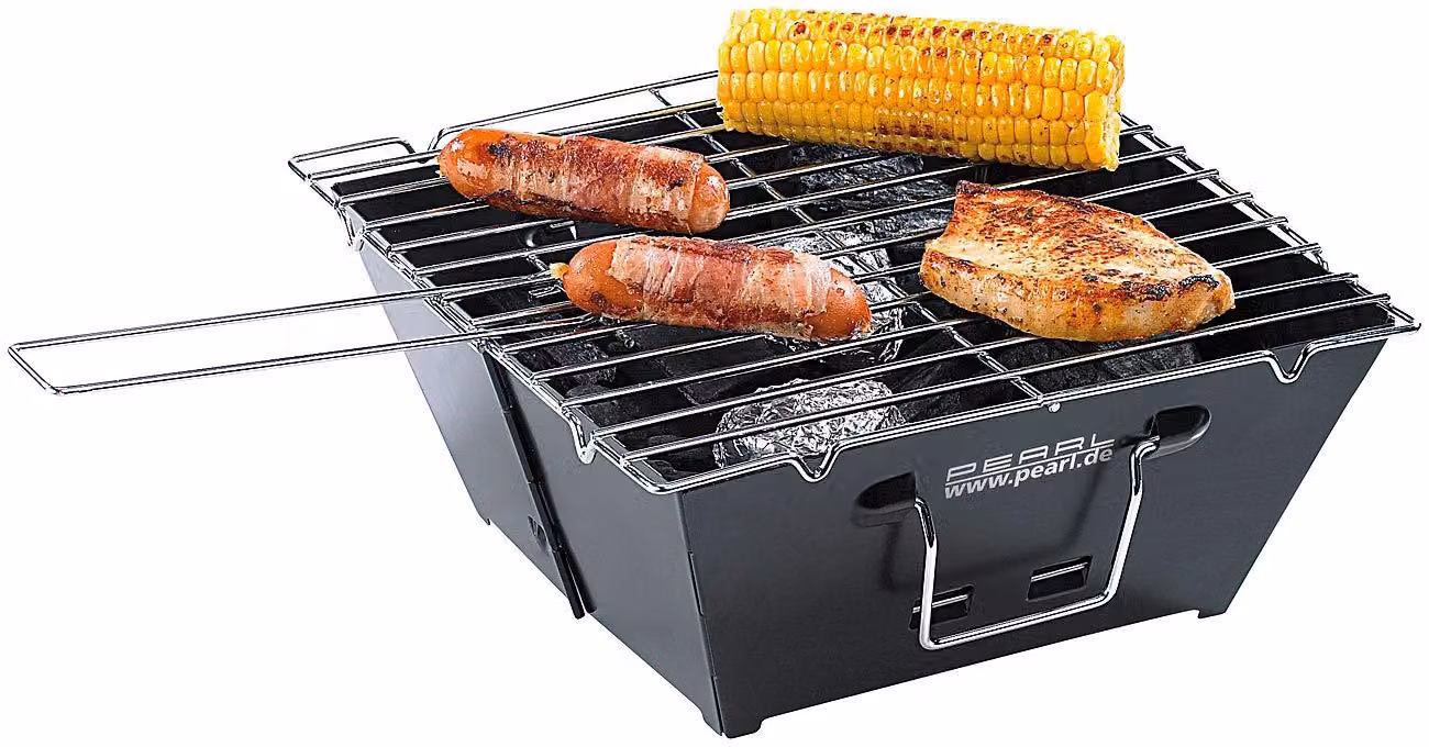 Barbecue pieghevole piatto a carbone