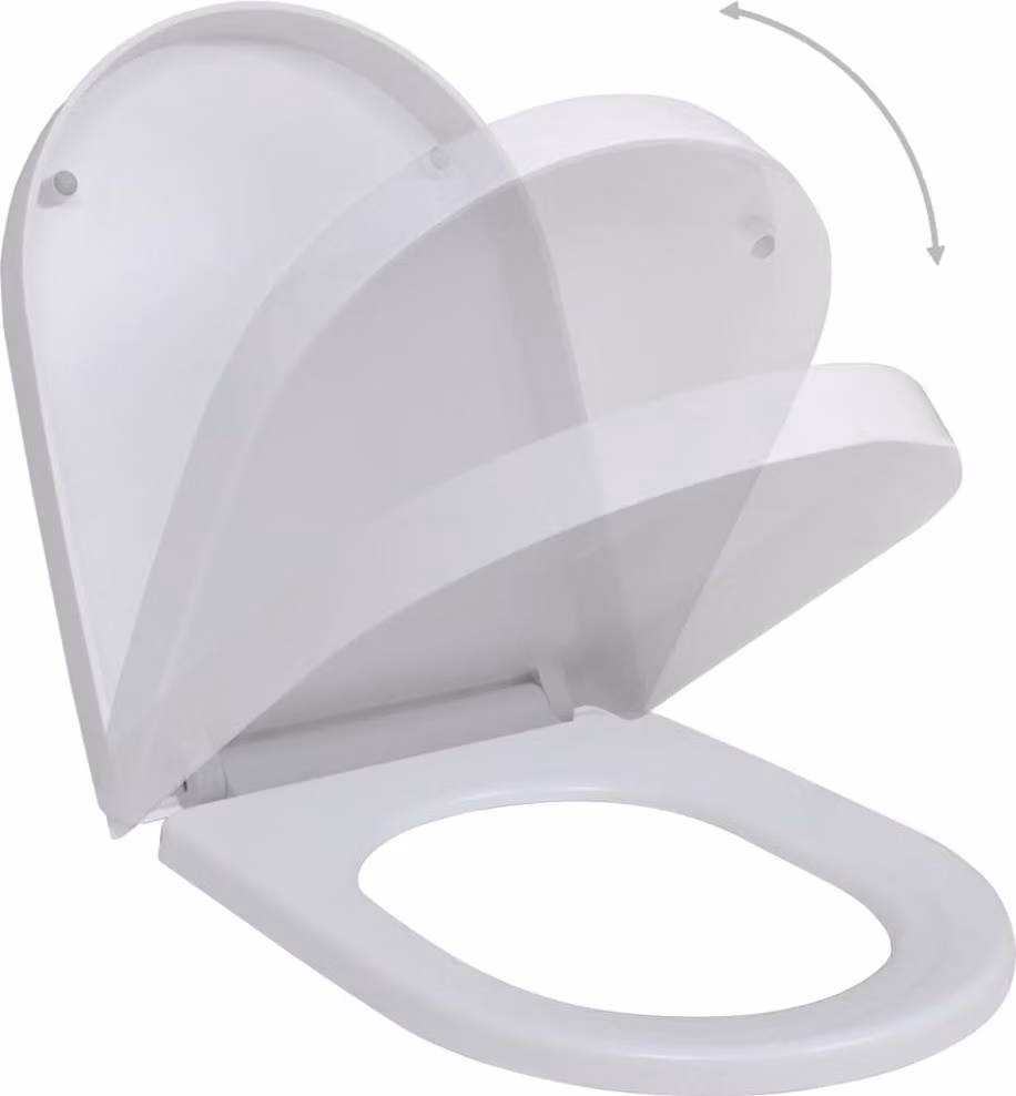 Copriwater a Chiusura Rallentata 2 pz Plastica Bianco