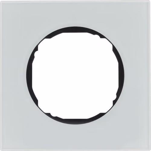 Berker 10112609 Cornice singola, piatta, R.8, vetro bianco polare