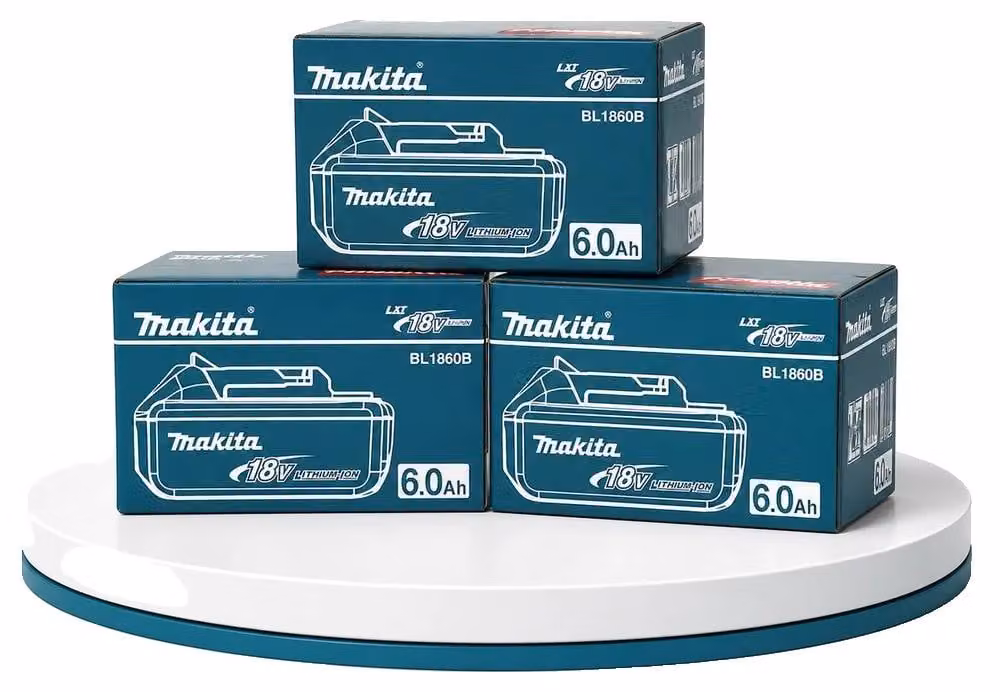 Batterie ricaricabili, capacità 6,0Ah, ampia compatibilità, 3 batterie da 6Ah, 18V