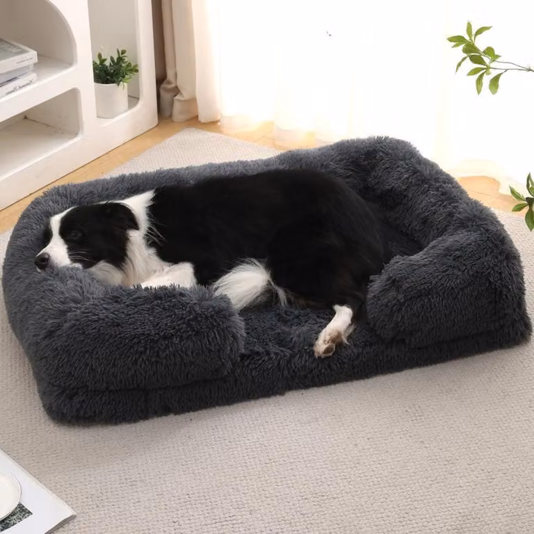 Cuccia ortopedica per cani, colore grigio scuro, dimensioni M: 60x48x15 cm