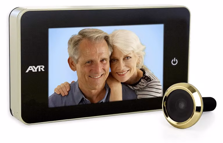 Spioncino digitale con display LCD, dimensioni 10,2 cm (4 pollici), in ottone e nichel