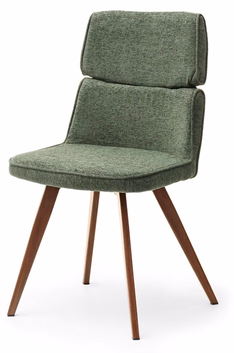 Elegante sedia da pranzo DANIJELA - verde/noce