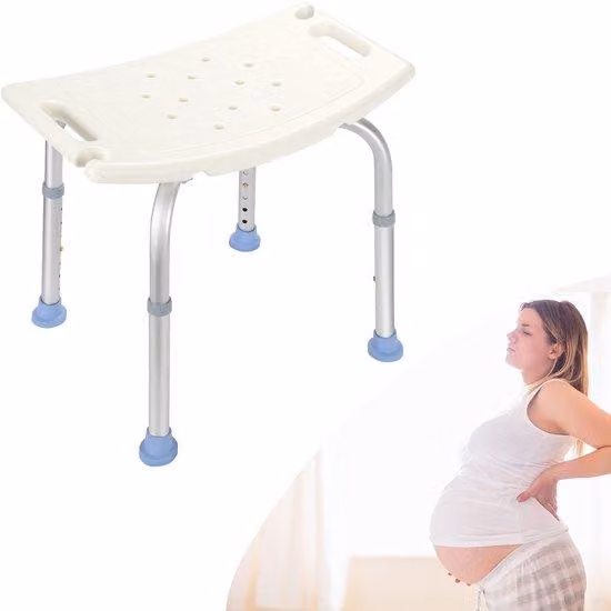 Sgabello da bagno quadrato con portata massima di 150 kg
