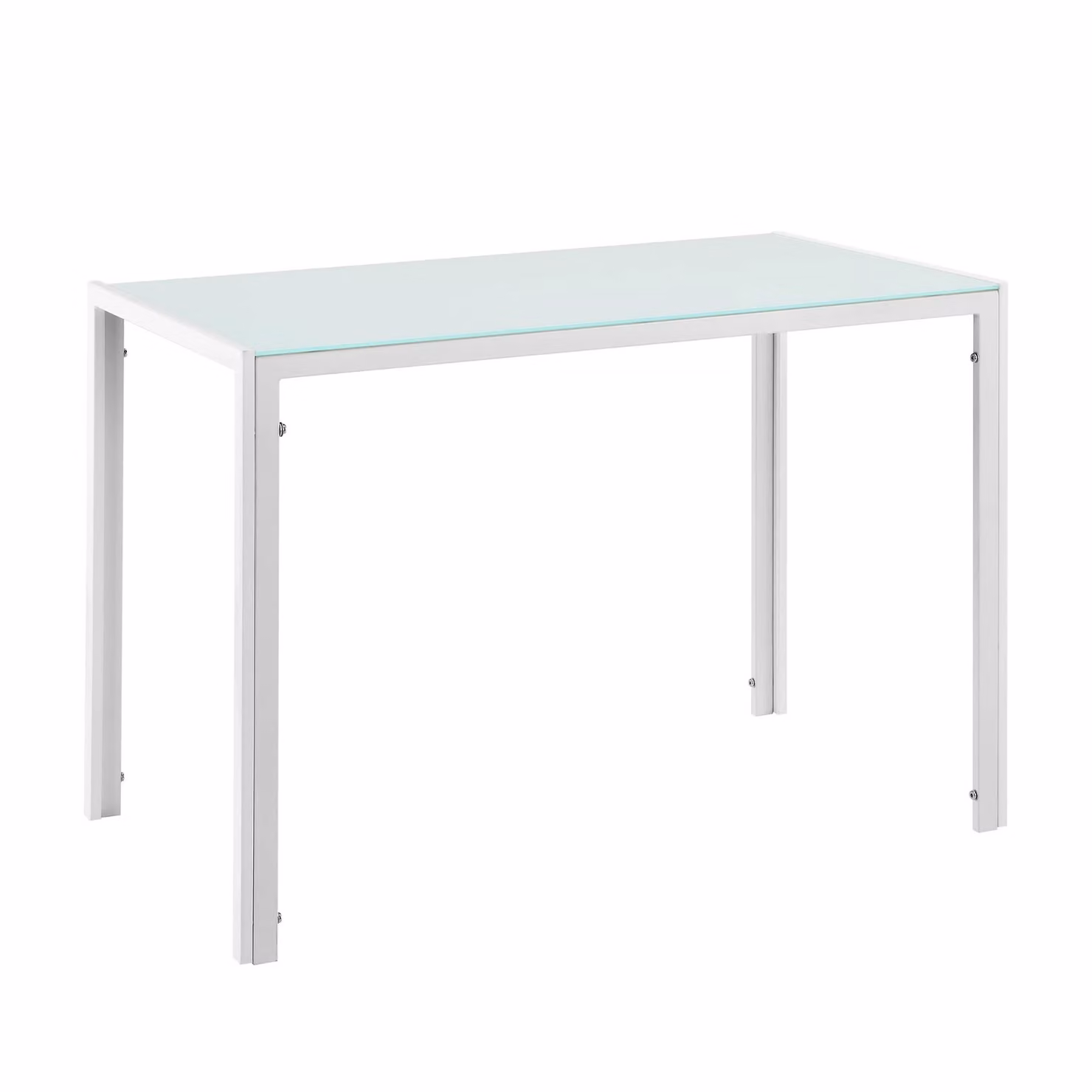 In And OutdoorMatch Tavolo da pranzo Jackson - Vetro temperato - 8 mm - 105 x 60 x 75 cm - Bianco - Aspetto lussuoso