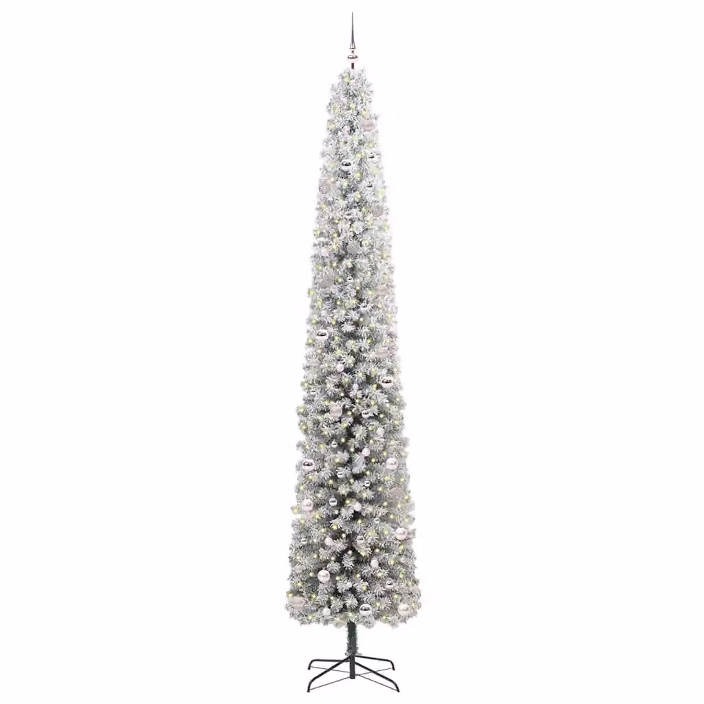 Albero di Natale artificiale moderno vidaXL verde con 300 LED luce bianca calda, Altezza: 300 cm – 2