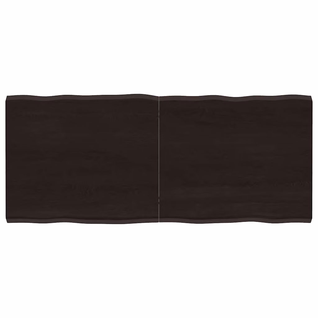 Piano Tavolo in Rovere con Bordo Naturale vidaXL, Marrone, L: 140 cm, P: 60 cm, H: 3,4 cm