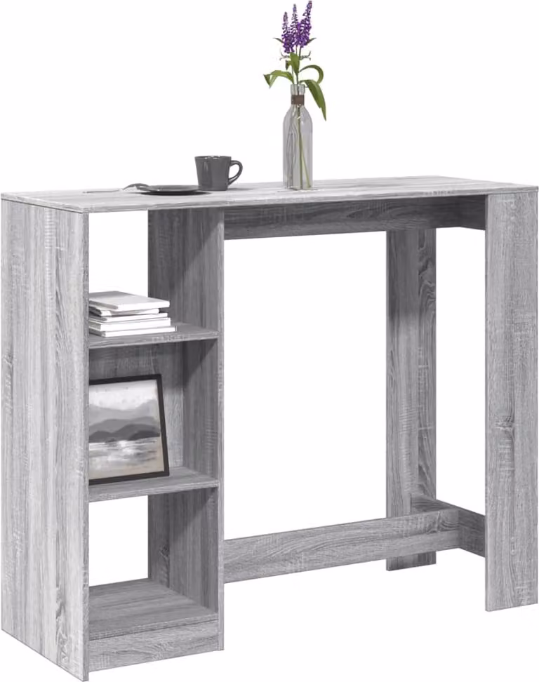 Maison Exclusive - Tavolo bar con ripiano Grigio Sonoma 124x46x103,5 cm Materiale ligneo
