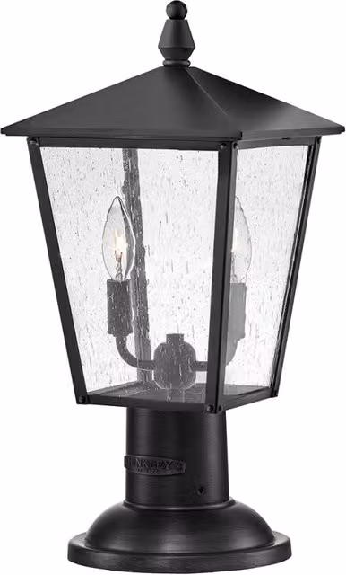 Lampada esterno a colonna nera Hinkley Huntersfield E14 2x40W