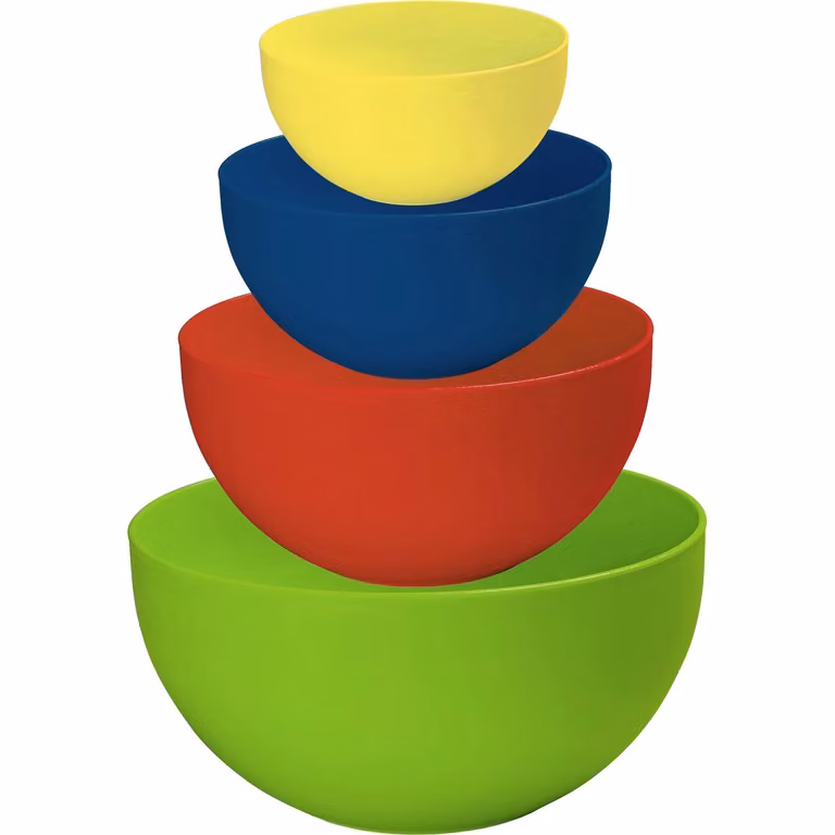 GUSTO CASA Set di 4 Coppe in Polipropilene Multicolor