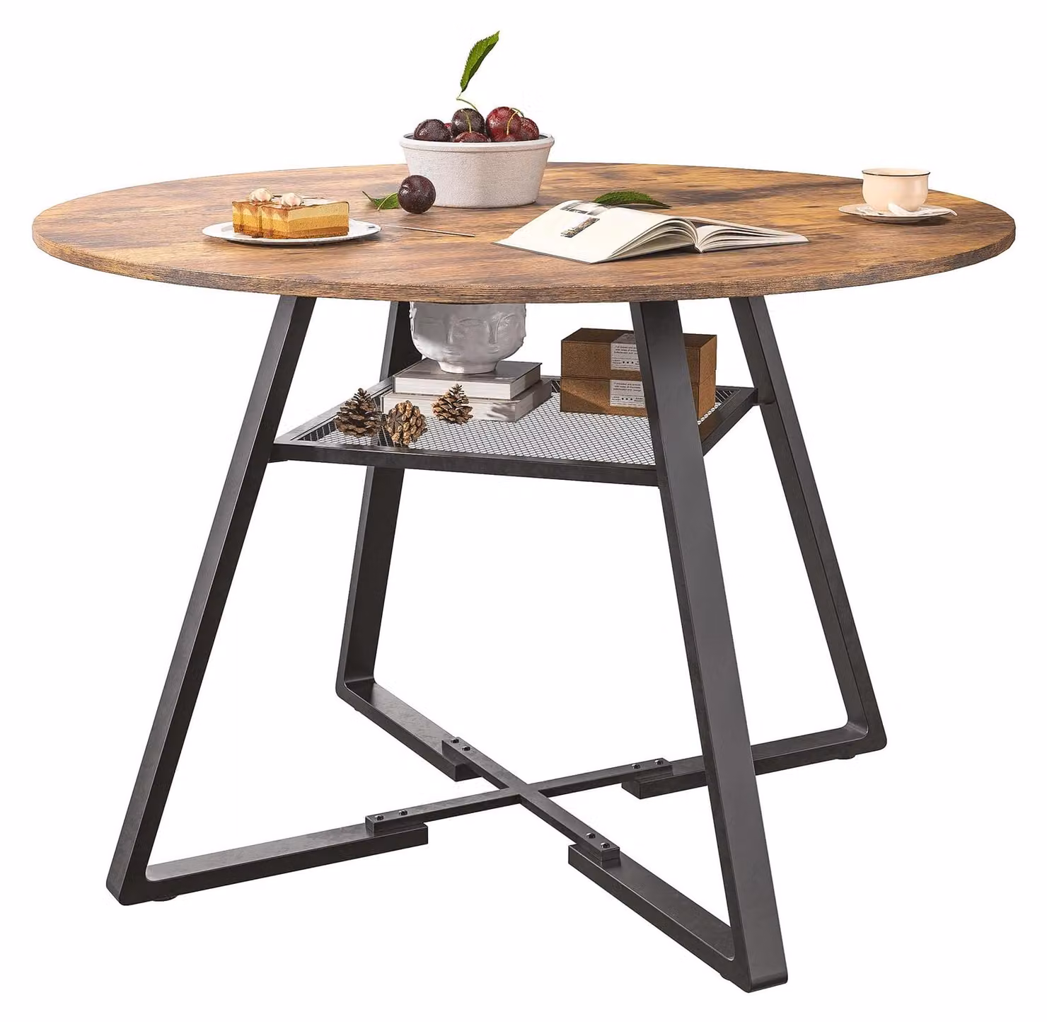 Tavolo rotondo da pranzo, diametro 120 cm, per 4-6 persone