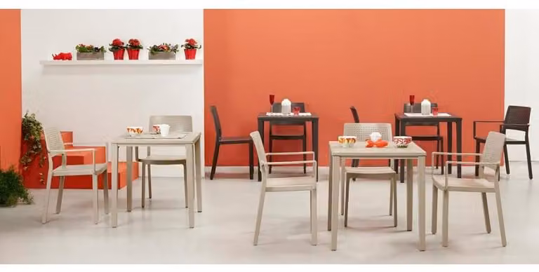 TAVOLO TIMO 80x80 - SCAB Colore: Tortora