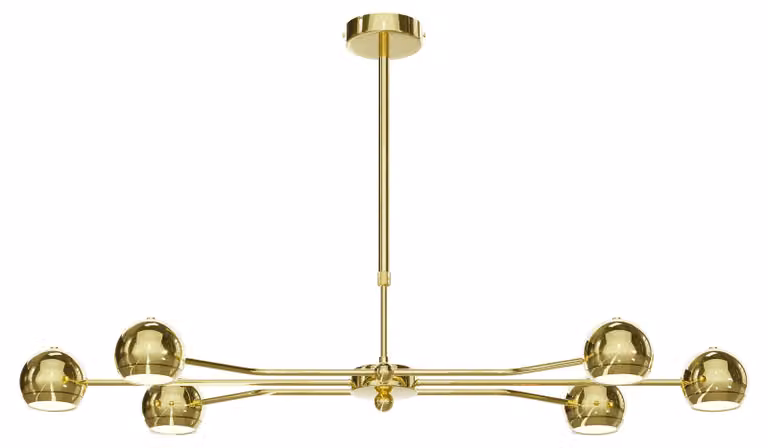 Lampada a sospensione TIANA dorata 6xGU10x10W in metallo, dimensioni: 85x106x43 cm, IP20, Jupiter