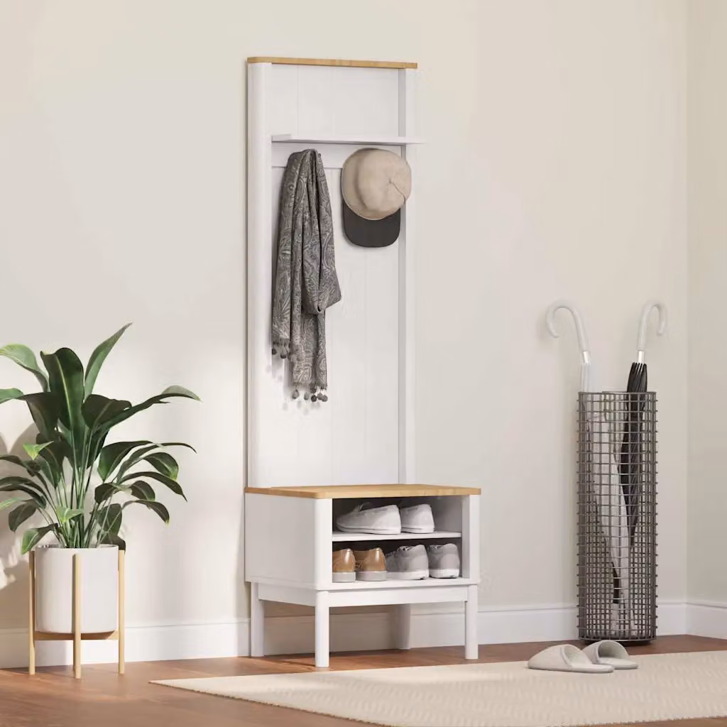 Armadio per corridoio vidaXL FLORO Bianco L 50 cm, P 40 cm, H 158 cm