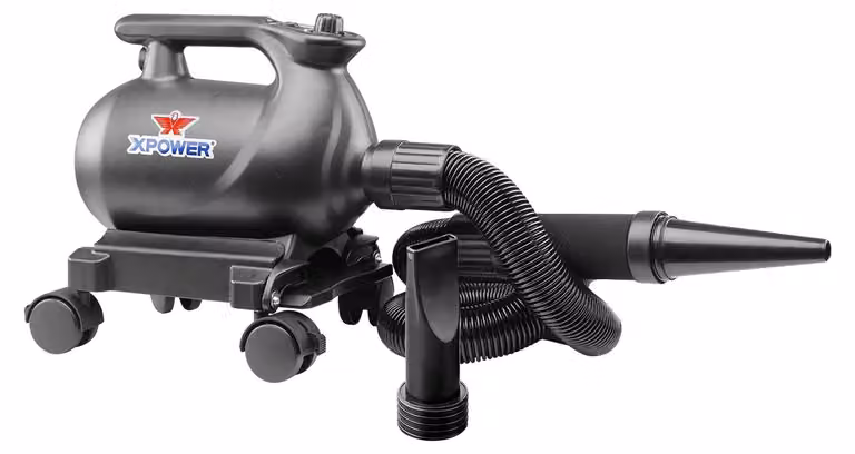 Asciugacapelli, potente flusso d'aria, impostazioni di temperatura regolabili, modello A-12, colore nero, conforme agli standard UE