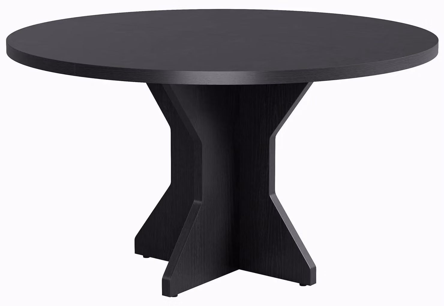 Tavolo rotondo da pranzo salvaspazio, diametro 120 cm - Adatto per 4-6 persone - Base centrale robusta - Struttura in legno - Design moderno minimalista - Ideale per appartamento e cucina - Colore: nero