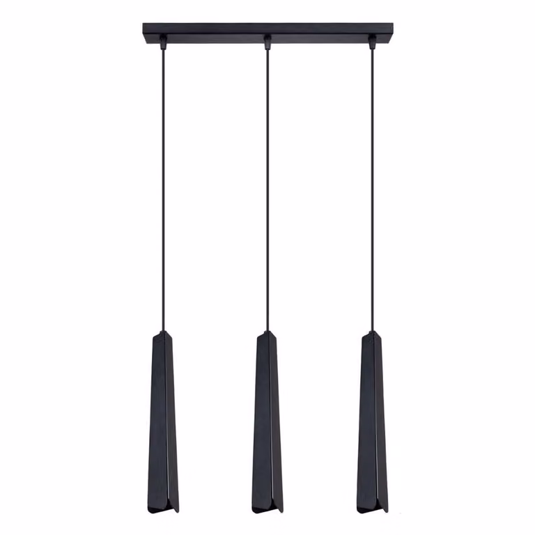 Lampada a sospensione PRYSM 3L nero 3xG9 8W acciaio 120x5x45cm Sollux Lighting