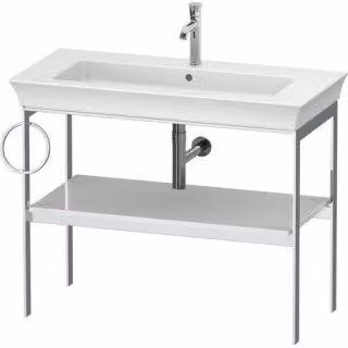 Consolle per lavabo Duravit White Tulip 98,4x45cm, Me, bo, portasciugamani a sinistra, bianco hgl