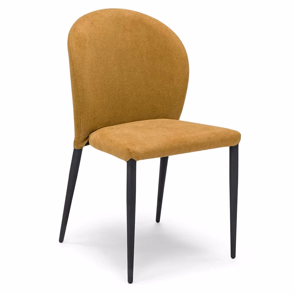 Set di 6 sedie da sala da pranzo Redokasa con design moderno, rivestimento in tessuto arancione e gambe in metallo – 2