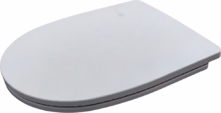 Nuovo sedile per WC Ramm, compatibile con Geberit Acanto, colore bianco, antibatterico, sistema di chiusura ammortizzata (SoftClose)