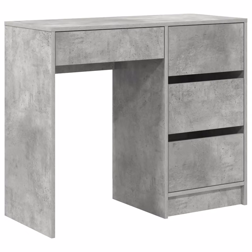 Scrivania moderna vidaXL in legno ingegnerizzato grigio L: 90 cm, P: 37.5 cm, H: 75 cm – 2