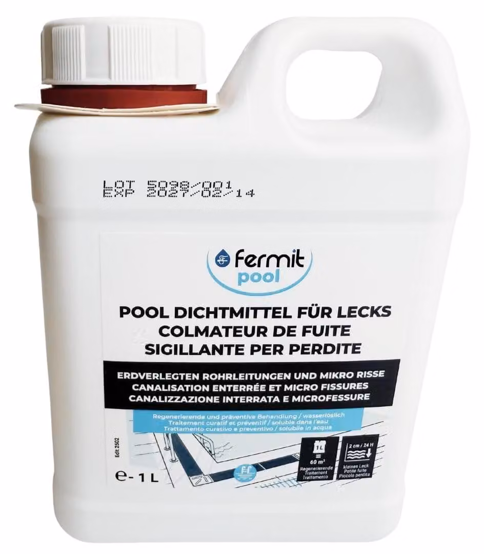 Lek-Fix, 1 litro, per la riparazione di perdite in piscine e tubature
