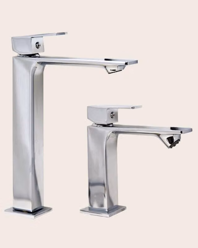 Coppia rubinetti lavabo alto per ciotola e bidet cromo Ten