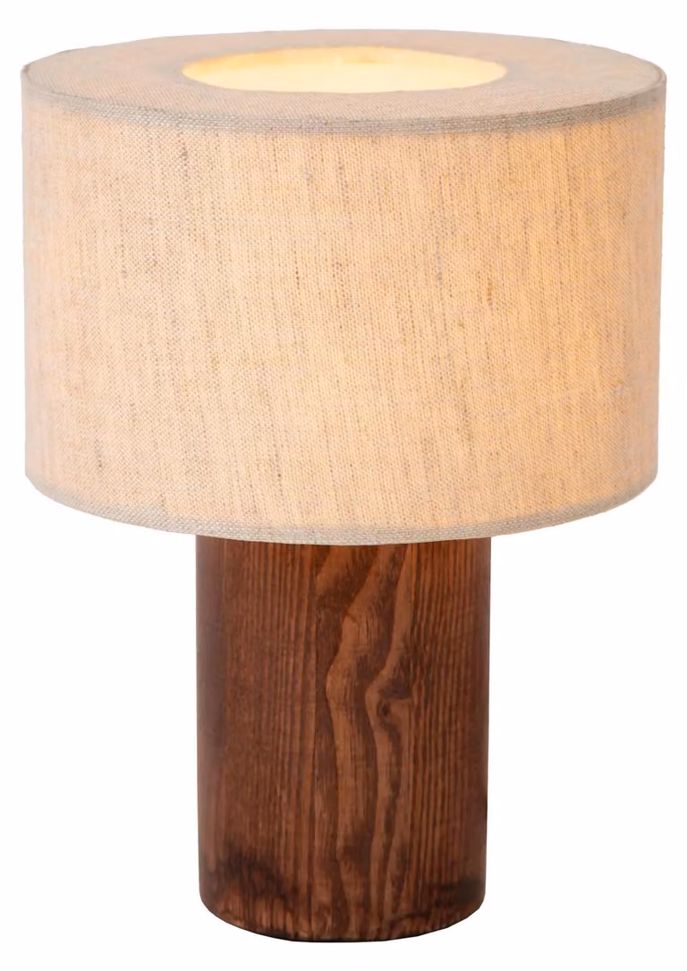Lucide TACHINA – Lampada da tavolo – 1xE14 – Materiale naturale