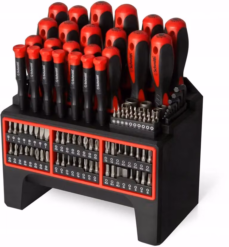 Set di cacciaviti a Esagono magnetici Schmith, 114 pezzi, set di utensili XXL per professionisti, officine e appassionati del fai-da-te e meccanici