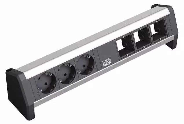 Bachmann DESK - Presa multipla - Ingresso, ingresso GST18i3 - Connessioni di uscita: 3 - Germania - Nero (902.002)
