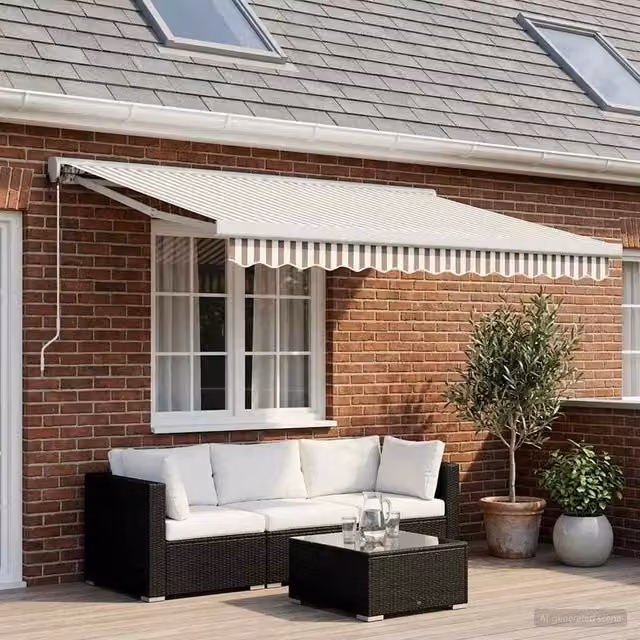 Tenda retrattile Grigio chiaro e bianco 300 x 250 cm 3425889