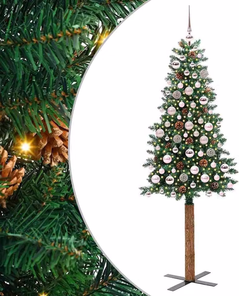 Albero di Natale snodato con 300 LED con supporto Verde 180 cm