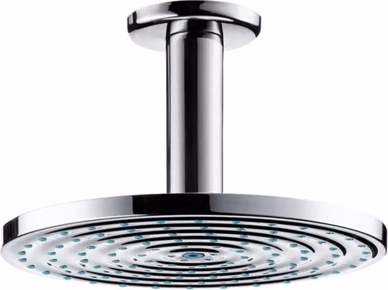 hansgrohe Raindance S 180 Douchette à 1 jet avec raccord au plafond, chromé, 27478000, 27478000