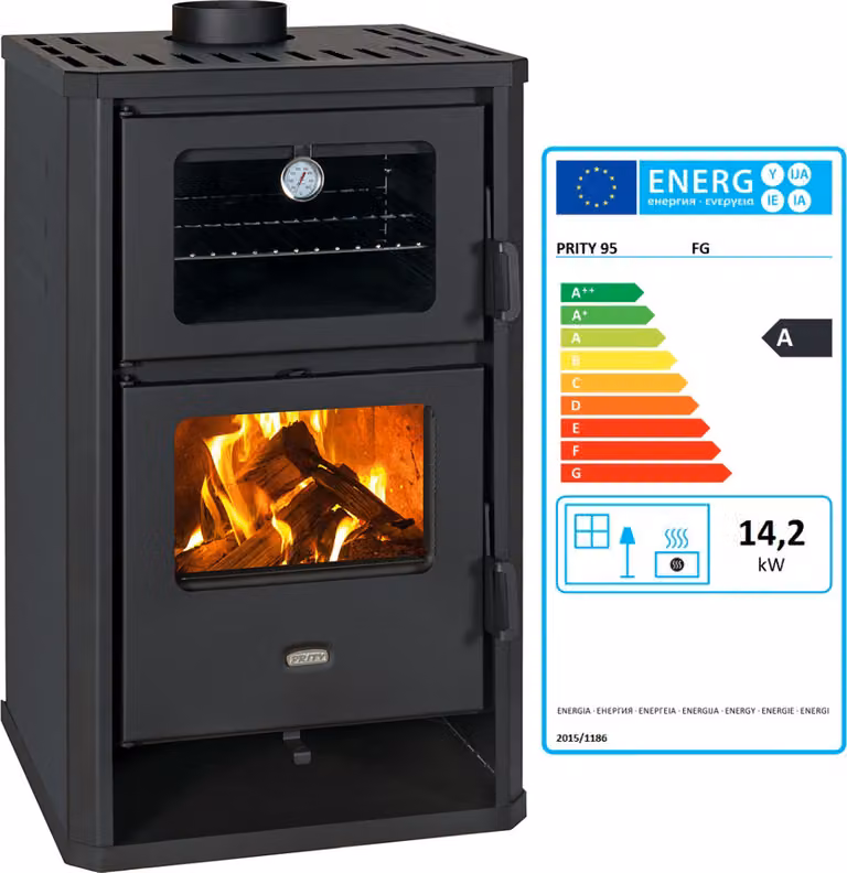 EEK A Stufa con forno Prity FG D - 14,2kW + BIMSCHV II
