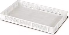 Cassetta sovrapponibile forata per alimenti Giganplast SERVICE 1880 HD Bianco L: 60 cm, P: 40 cm, H: 7 cm