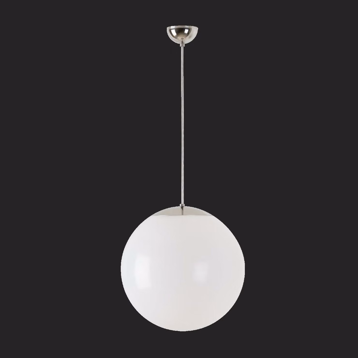 OSMONT ISI68893 ISIS S3 Apparecchio a sospensione in plastica acciaio inox lucido / bianco IP40 4000 K 27W LED combinazione di emergenza 1 h