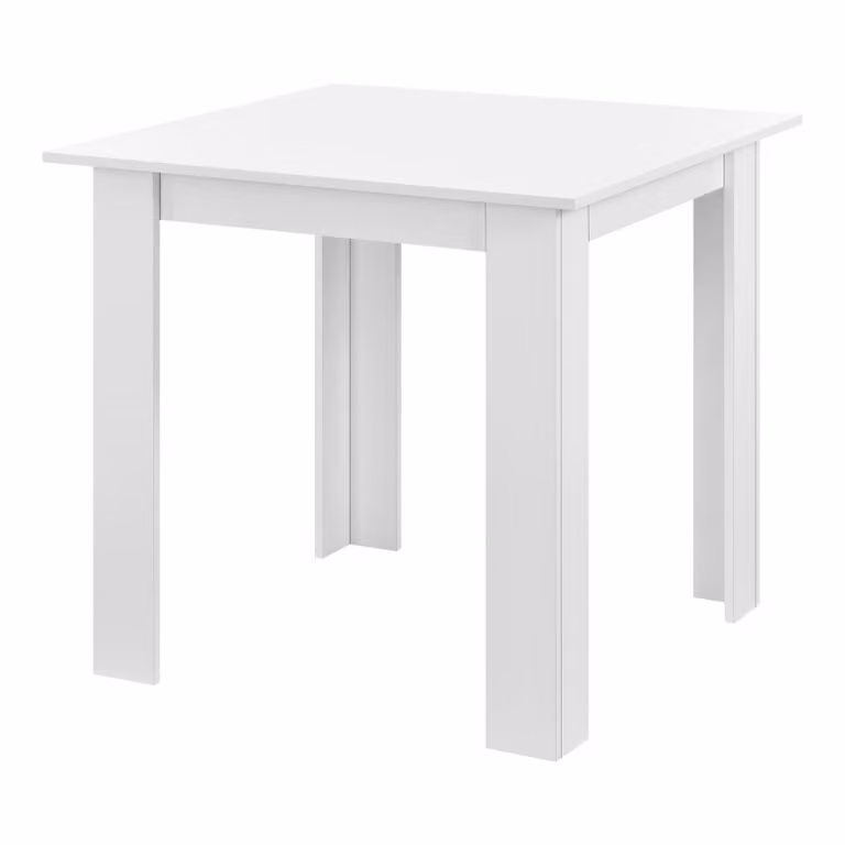 Tavolo da pranzo Algermissen 80x80x76 cm per 4 persone Quadrato in truciolato Bianco