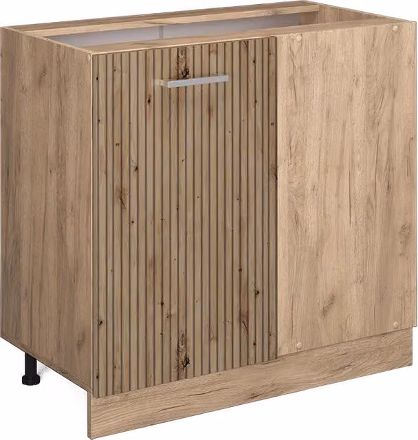 Mobile ad angolo cucina Vicco R-Line in rovere dorato con ante a battente, L: 86 cm